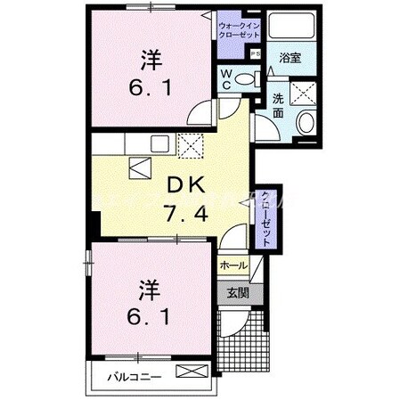 カーサ　フェリーチェＡの物件間取画像